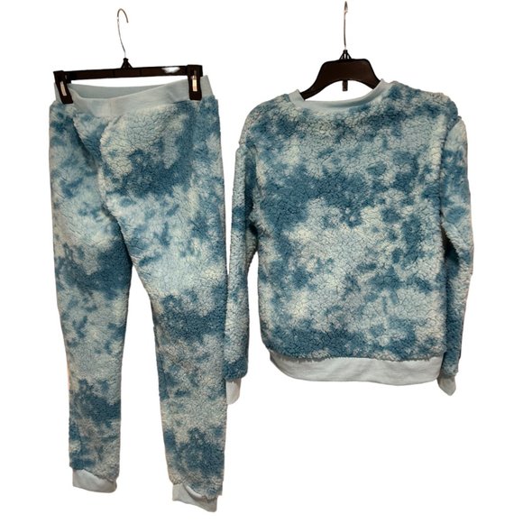 EPIC THREADS GIRLS SUGAR BLUE FLEECE PEACE SIGN 2-PC SET - Picture 2 of 9